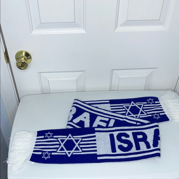 Blue and White Star of David Scarf - Picture 3 of 8